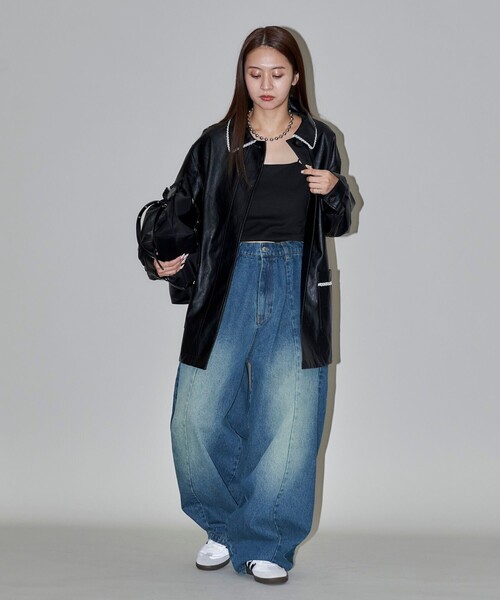 PUBLUX（パブリュクス）の「PUBLUX/パブリュクス レース付フェイクレザージャケット　限定展開（その他アウター・レディース・ブラック・ﾌﾘ-）」の16枚目の写真