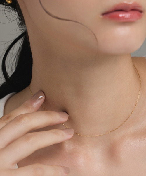 ciite' surgical stainless（シーテサージカルステンレス）の「【 金属アレルギー対応 】幅 0.5mm 極細シンプルチェーンネックレス サージカルステンレス（ネックレス・レディース・ゴールド/シルバー/ピンクゴールド・FREE）」の9枚目の写真