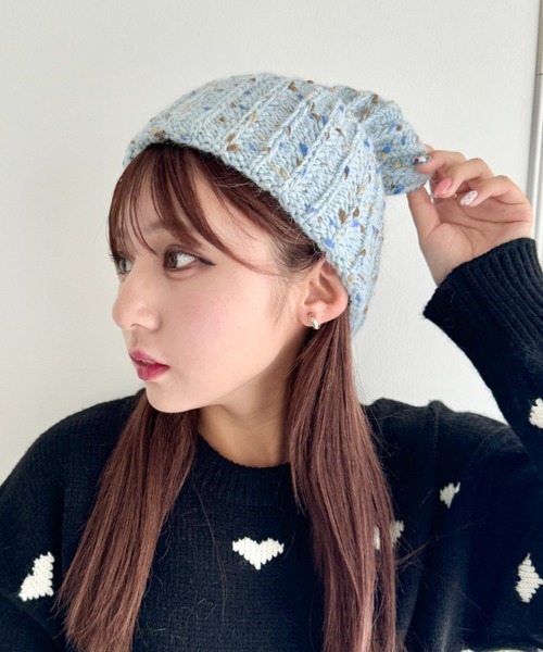 セール】ラメネップニット帽（ニットキャップ/ビーニー