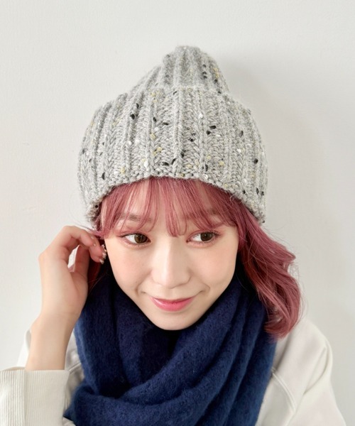 BRUNELLO CUCINELLI カシミヤ スパンコール・ラメ ニット帽 メンズ帽子 | Brunello Cucinelli