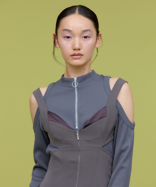 SHOULDER HOLE RIB TOPS / ショルダーホールリブトップス（T