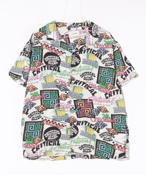 TCSS(ティーシーエスエス)の「SS SHIRT/Critical Slide(TCSS)クリティカルスライドエスニックチックステッカー風総柄半袖シャツ(シャツ/ブラウス・メンズ・ホワイト・MEDIUM/LARGE/X-LARGE)」の3枚目の写真