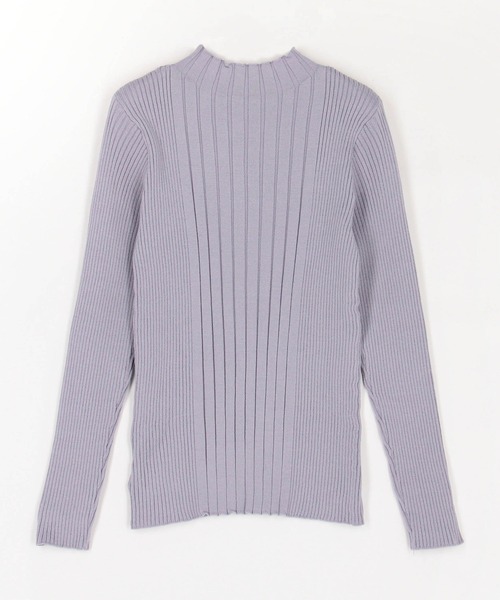 NICOLE white（ニコルホワイト）の「ランダムリブニットプルオーバー（ニット/セーター・レディース・ブラック/サックスブルー/オフホワイト/イエロー・FREE）」の5枚目の写真