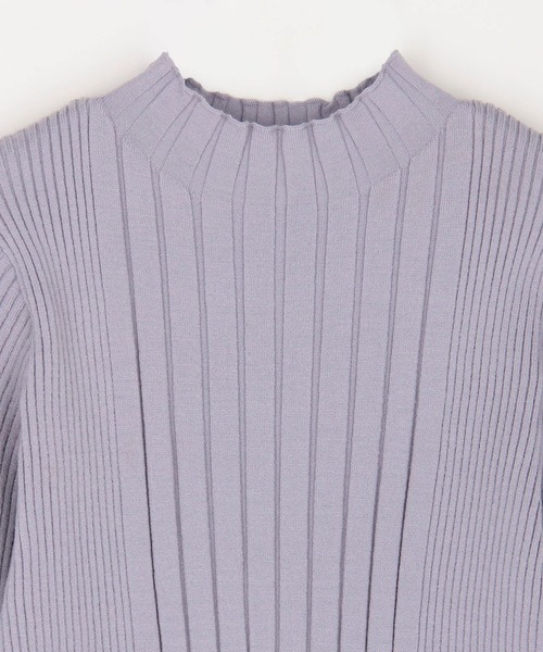 NICOLE white（ニコルホワイト）の「ランダムリブニットプルオーバー（ニット/セーター・レディース・ブラック/サックスブルー/オフホワイト/イエロー・FREE）」の13枚目の写真