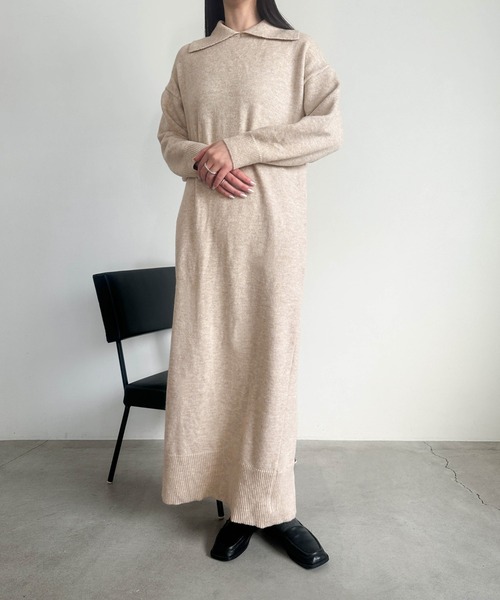 ポロニットロングワンピース（ワンピース）｜select MOCA（セレクト