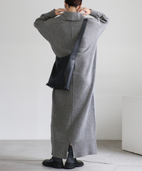 【セール】ポロニットロングワンピース（ワンピース）｜select MOCA（セレクトモカ）