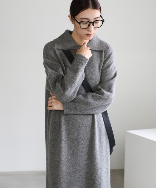 【セール】ポロニットロングワンピース（ワンピース）｜select MOCA（セレクトモカ）