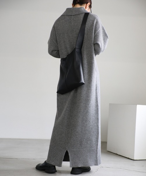 【セール】ポロニットロングワンピース（ワンピース）｜select MOCA（セレクトモカ）