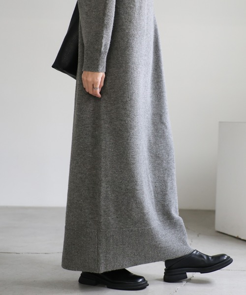 【セール】ポロニットロングワンピース（ワンピース）｜select MOCA（セレクトモカ）