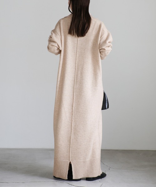 【セール】ポロニットロングワンピース（ワンピース）｜select MOCA（セレクトモカ）