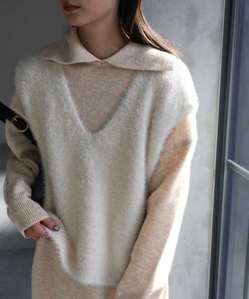 【セール】ポロニットロングワンピース（ワンピース）｜select MOCA（セレクトモカ）