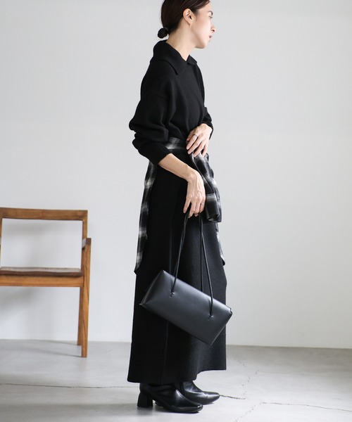 セール】ポロニットロングワンピース（ワンピース）｜select MOCA