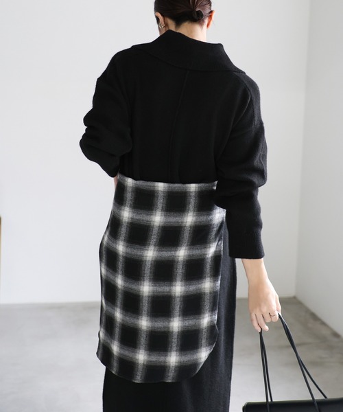 【セール】ポロニットロングワンピース（ワンピース）｜select MOCA（セレクトモカ）