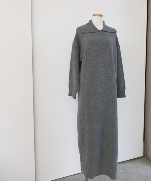【セール】ポロニットロングワンピース（ワンピース）｜select MOCA（セレクトモカ）