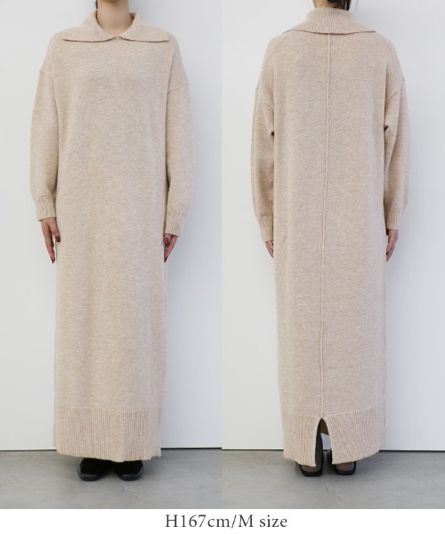 【セール】ポロニットロングワンピース（ワンピース）｜select MOCA（セレクトモカ）