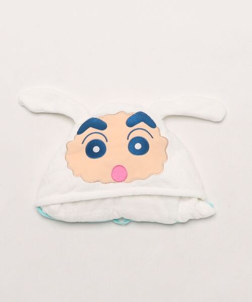 BAYBLO（ベイブロ）の「(SK)【クレヨンしんちゃん】吸水速乾 マイクロファイバー ふんわり フード付き バス ポンチョ（タオル・キッズ・ホワイト系/ライラック系/スカイブルー系/ピンク系・ONE SIZE）」の6枚目の写真