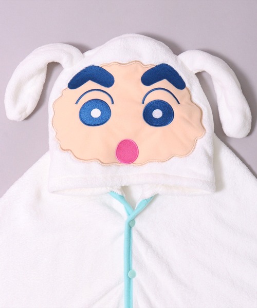 BAYBLO（ベイブロ）の「(SK)【クレヨンしんちゃん】吸水速乾 マイクロファイバー ふんわり フード付き バス ポンチョ（タオル・キッズ・ホワイト系/ライラック系/スカイブルー系/ピンク系・ONE SIZE）」の10枚目の写真