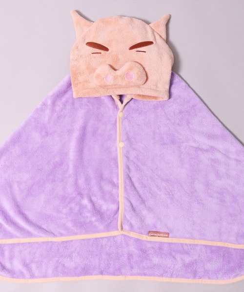 BAYBLO（ベイブロ）の「(SK)【クレヨンしんちゃん】吸水速乾 マイクロファイバー ふんわり フード付き バス ポンチョ（タオル・キッズ・ホワイト系/ライラック系/スカイブルー系/ピンク系・ONE SIZE）」の17枚目の写真