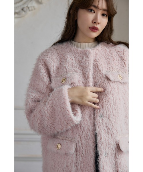 Her lip to（ハーリップトゥー）の「Royal Faux Fur Coat（ノーカラー