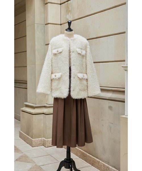 Her lip to（ハーリップトゥー）の「Royal Faux Fur Coat（ノーカラー