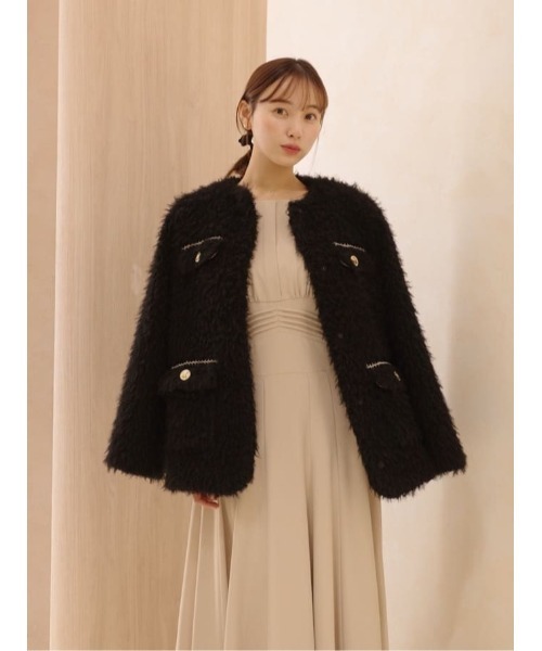 Her lip to（ハーリップトゥー）の「Royal Faux Fur Coat（ノーカラー 