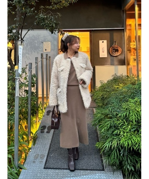 Her lip to（ハーリップトゥー）の「Royal Faux Fur Coat（ノーカラー