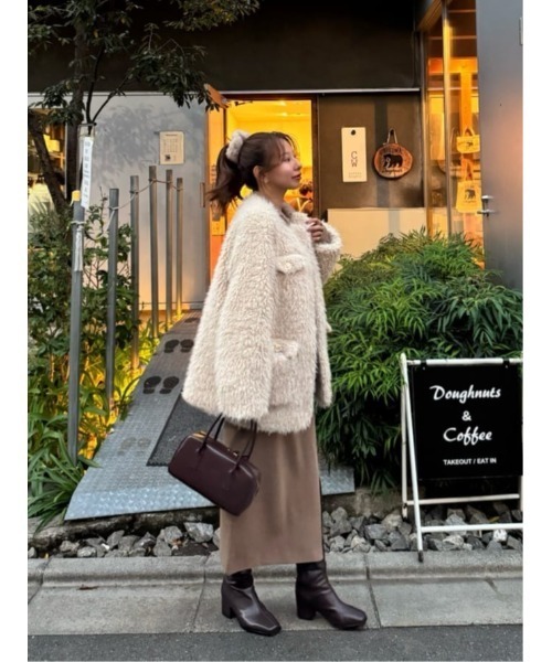 Her lip to（ハーリップトゥー）の「Royal Faux Fur Coat（ノーカラー 