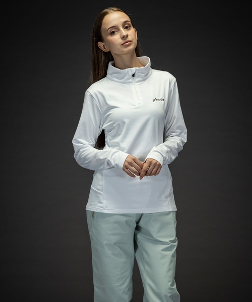phenix(フェニックス)の「phenix(フェニックス)Basic Set-in Sleeve 1/2 Zip Tee ベーシックセットインスリーブWs1/2ジップティー/Middle レディース/スキーウェア/インナー(その他トップス・レディース・ブラック/ターコイズブルー/ネイビー/コーラル/ホワイト・S/M/L)」の2枚目の写真