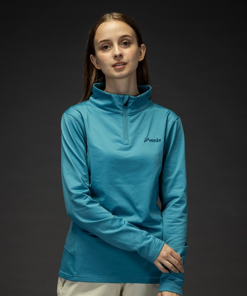 phenix(フェニックス)の「phenix(フェニックス)Basic Set-in Sleeve 1/2 Zip Tee ベーシックセットインスリーブWs1/2ジップティー/Middle レディース/スキーウェア/インナー(その他トップス・レディース・ブラック/ターコイズブルー/ネイビー/コーラル/ホワイト・S/M/L)」の5枚目の写真
