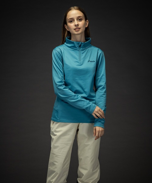 phenix(フェニックス)の「phenix(フェニックス)Basic Set-in Sleeve 1/2 Zip Tee ベーシックセットインスリーブWs1/2ジップティー/Middle レディース/スキーウェア/インナー(その他トップス・レディース・ブラック/ターコイズブルー/ネイビー/コーラル/ホワイト・S/M/L)」の16枚目の写真