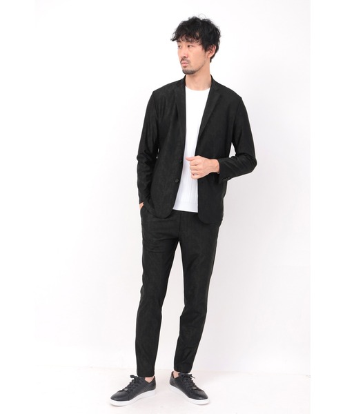 HIGH STREET（ハイストリート）の「HIGH STREET∴4WAYブラッシュジャガードジャケット（テーラードジャケット・メンズ・ブラック/グレー/ベージュ・M/L/LL）」の21枚目の写真