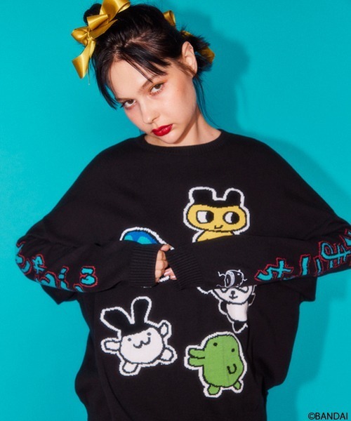 タグ付き 新品未使用品 たまごっち×CANDY STRIPPER 2 セーター たまごっち×CANDY STRIPPER】たまごっちときゃんでぃ KNIT