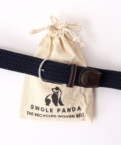 NOLLEY’S(ノーリーズ)の「【SWOLE PANDA/スウォール パンダ】RECYCLED WOVEN BELT SOLID(ベルト・メンズ・ブラック/ネイビー/ブラウン・FREE)」の3枚目の写真