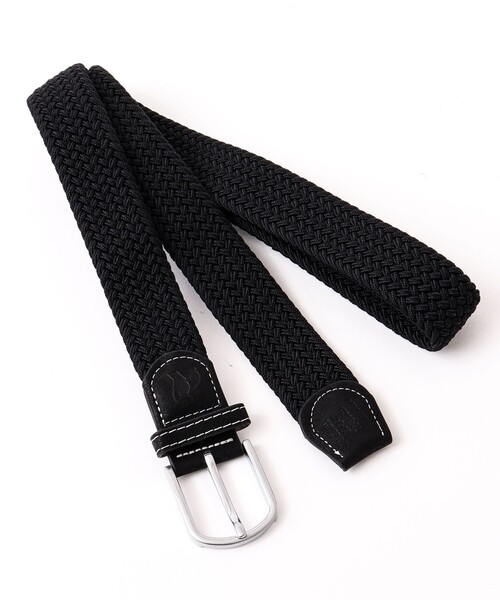 NOLLEY’S(ノーリーズ)の「【SWOLE PANDA/スウォール パンダ】RECYCLED WOVEN BELT SOLID(ベルト・メンズ・ブラック/ネイビー/ブラウン・FREE)」の1枚目の写真
