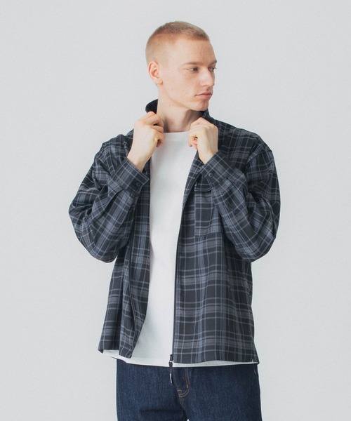 SILAS(サイラス)の「FULL ZIP PLAID SHIRT(シャツ/ブラウス・メンズ・ホワイト/ブラック・M/L)」の12枚目の写真