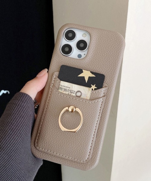 Fun & Daily(ファンアンドデイリー)の「Leather Feel Multi Card&FingerRing iPhone case 15 16 17 Plus Pro ProMax(スマホケース/カバー・レディース・ベージュ/ブラック・iPhone 15 Plus/iPhone 15 Pro/iPhone 15 Pro Max/iPhone 16/iPhone 16 Plus/iPhone 16 Pro/iPhone 16 Pro Max/iPhone 15/iPhone 14/iPhone 14 Plus/iPhone 14 Pro/iPhone 14 Pro Max/iPhone 17 Pro Max/iPhone 17 Pro/iPhone 17)」の10枚目の写真