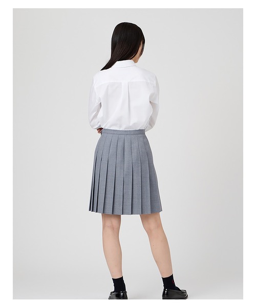 EASTBOY(イーストボーイ)の「シャツ 長袖 ブラウス 女子 通学 制服 学生服 中学生 高校生 スクール(シャツ/ブラウス・キッズ・ホワイト×ネイビー/ホワイト×ライトピンク/ホワイト×ブルー・7号/9号/11号/13号)」の7枚目の写真