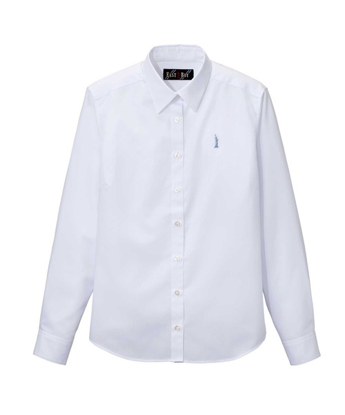 EASTBOY(イーストボーイ)の「シャツ 長袖 ブラウス 女子 通学 制服 学生服 中学生 高校生 スクール(シャツ/ブラウス・キッズ・ホワイト×ネイビー/ホワイト×ライトピンク/ホワイト×ブルー・7号/9号/11号/13号)」の15枚目の写真