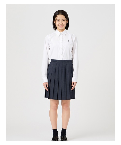 EASTBOY(イーストボーイ)の「シャツ 長袖 ブラウス 女子 通学 制服 学生服 中学生 高校生 スクール(シャツ/ブラウス・キッズ・ホワイト×ネイビー/ホワイト×ライトピンク/ホワイト×ブルー・7号/9号/11号/13号)」の11枚目の写真