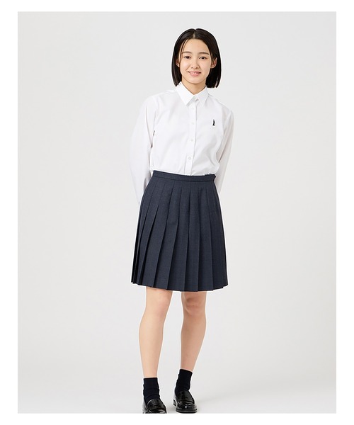 EASTBOY(イーストボーイ)の「シャツ 長袖 ブラウス 女子 通学 制服 学生服 中学生 高校生 スクール(シャツ/ブラウス・キッズ・ホワイト×ネイビー/ホワイト×ライトピンク/ホワイト×ブルー・7号/9号/11号/13号)」の12枚目の写真