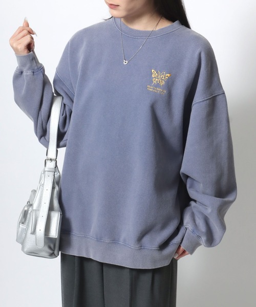 フロントデザインスウェット【SANSeLF】sanw23a021 2025SS Selfie Freak/セルフフリーク オーバーサイズ 裏起毛