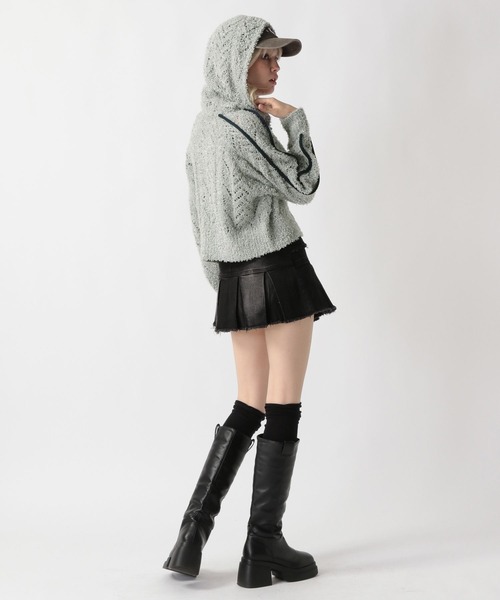FOREVER 21(フォーエバー トゥエンティーワン)の「【2025SS】ダブルZIPモコモコニットブルゾン(カーディガン/ボレロ・レディース・グレー/オフホワイト/ブラック・FREE)」の20枚目の写真