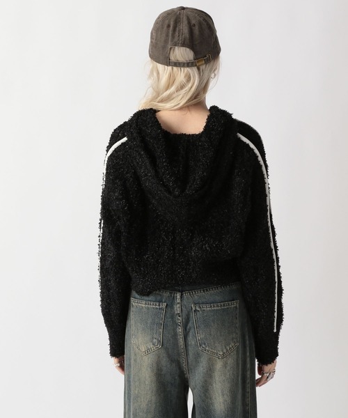 FOREVER 21(フォーエバー トゥエンティーワン)の「【2025SS】ダブルZIPモコモコニットブルゾン(カーディガン/ボレロ・レディース・グレー/オフホワイト/ブラック・FREE)」の15枚目の写真