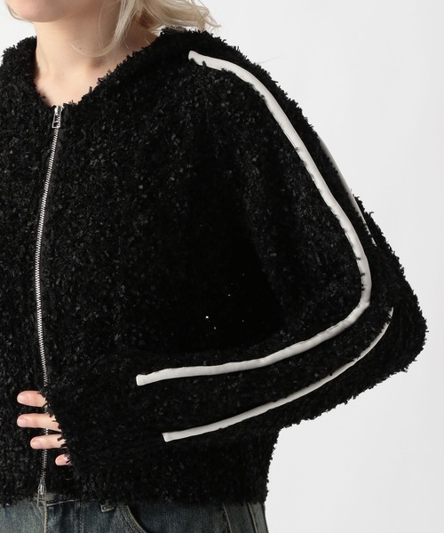 FOREVER 21(フォーエバー トゥエンティーワン)の「【2025SS】ダブルZIPモコモコニットブルゾン(カーディガン/ボレロ・レディース・グレー/オフホワイト/ブラック・FREE)」の13枚目の写真