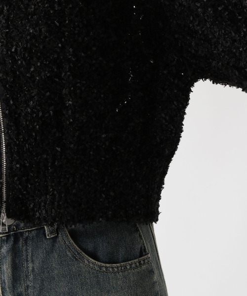 FOREVER 21(フォーエバー トゥエンティーワン)の「【2025SS】ダブルZIPモコモコニットブルゾン(カーディガン/ボレロ・レディース・グレー/オフホワイト/ブラック・FREE)」の12枚目の写真