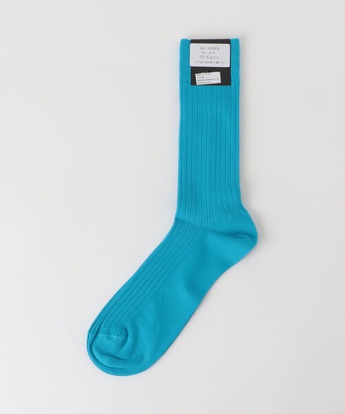 green label relaxing(グリーンレーベルリラクシング)の「【別注】<ADRIAN>GLR リブ ソックス(ソックス/靴下・メンズ・パープル/コバルトブルー/ケリーグリーン/イエロー/オレンジ/ピンク・FREE)」の7枚目の写真