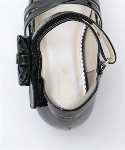axes femme（アクシーズファム）の「クロスストラップパンプス（パンプス・キッズ・ブラック/ホワイト・X-LARGE/LARGE/MEDIUM）」の5枚目の写真