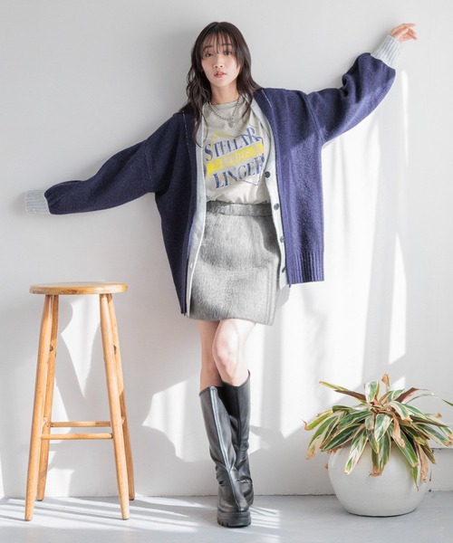 LOWRYS FARM(ローリーズファーム)の「カコウプリントTLS291616(Tシャツ/カットソー・レディース・オフホワイト/グレー/チャコールグレー/アイボリー・FREE)」の7枚目の写真