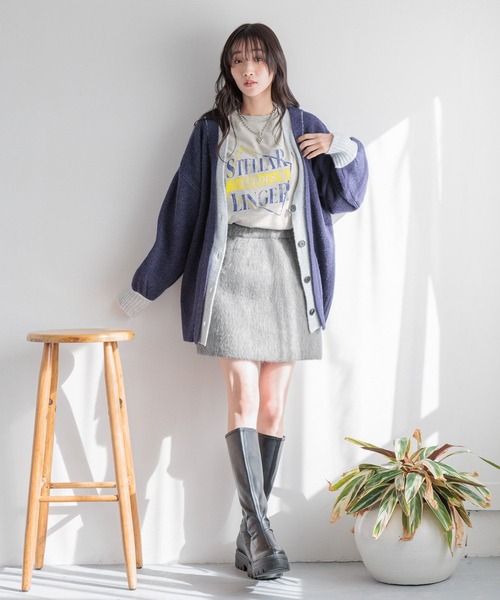 LOWRYS FARM(ローリーズファーム)の「カコウプリントTLS291616(Tシャツ/カットソー・レディース・オフホワイト/グレー/チャコールグレー/アイボリー・FREE)」の8枚目の写真