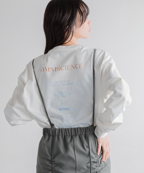 LOWRYS FARM(ローリーズファーム)の「カコウプリントTLS291616(Tシャツ/カットソー・レディース・オフホワイト/グレー/チャコールグレー/アイボリー・FREE)」の19枚目の写真